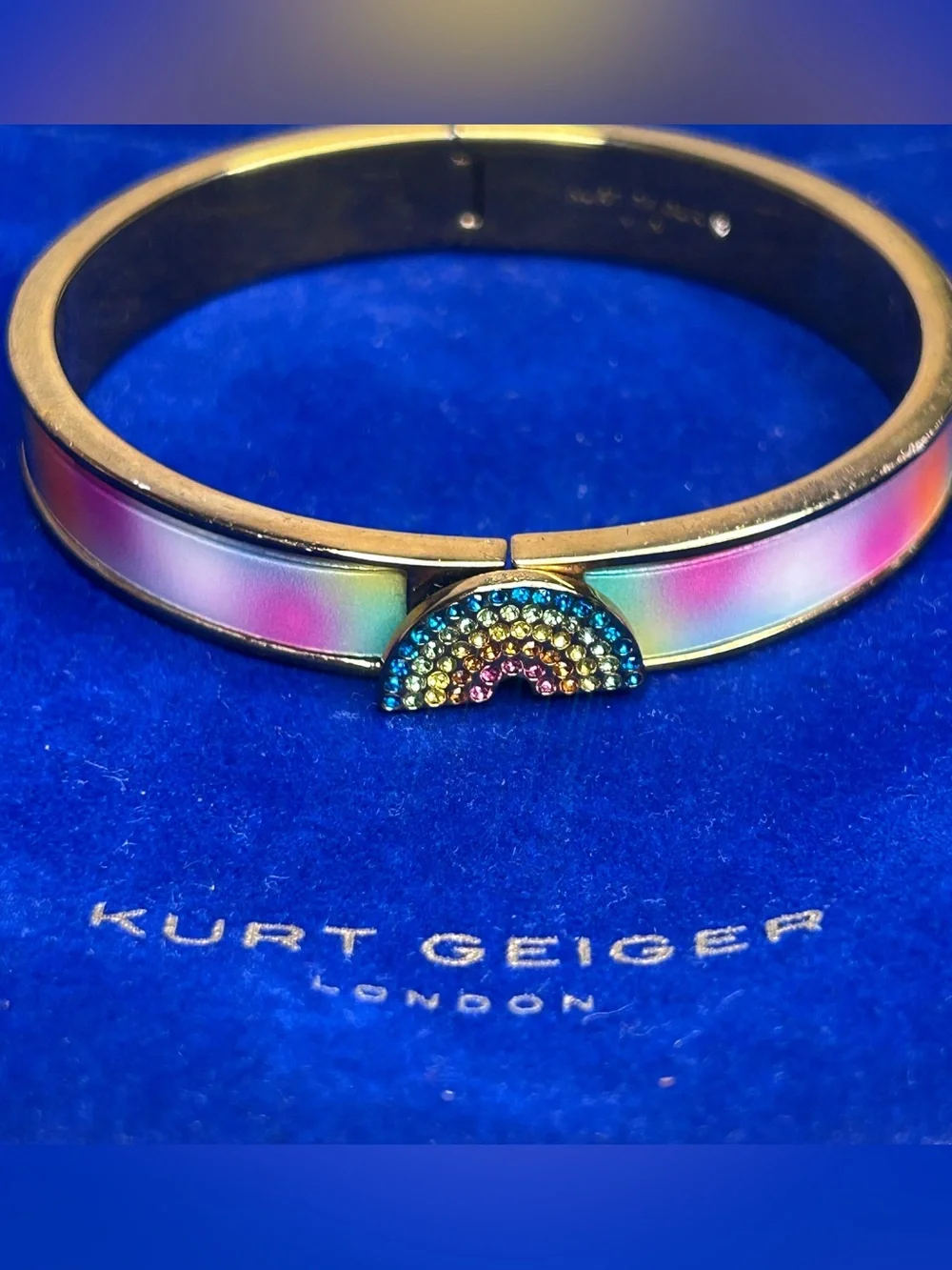 Kurt Geiger Rainbow Hinged Bangle Bracelet